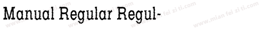 Manual Regular Regul字体转换